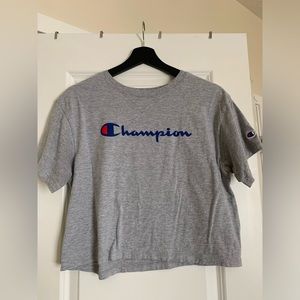 Champion gray cropped tee